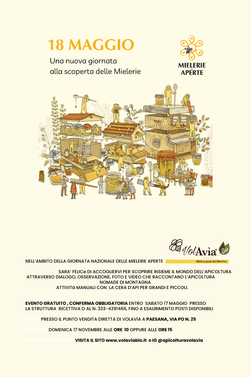 ino alberto volaviabio miele Monviso Biologico honey terres monviso Alberto Fino mielerie aperte  - Apicoltura VolaVia